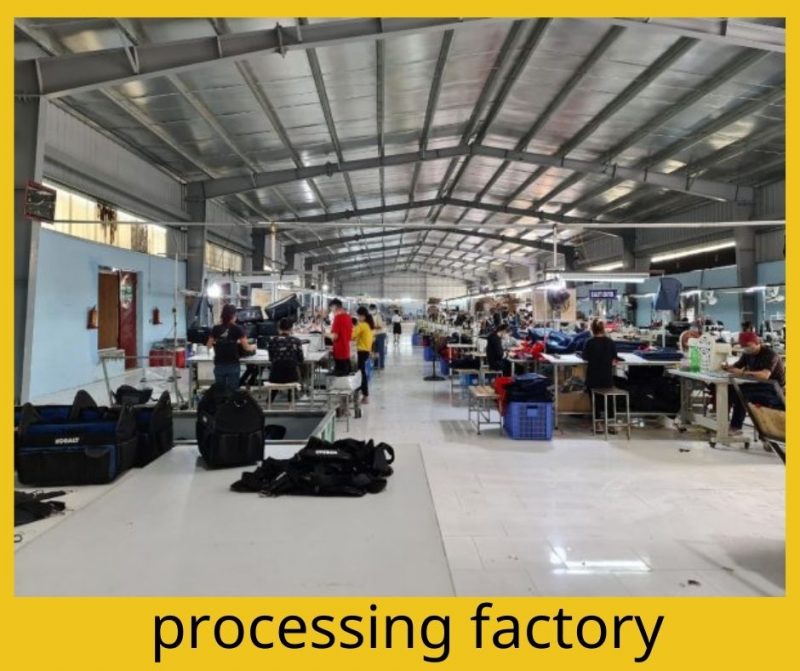 processing factory of bags and backpacks made in Vietnam