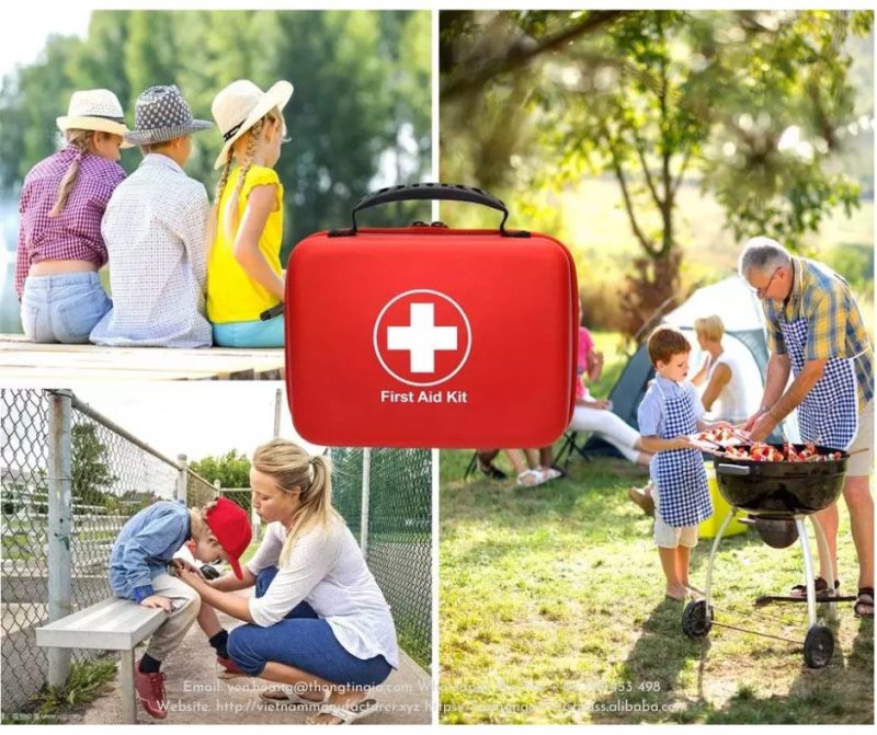 First aid bag for family and outdoor activities